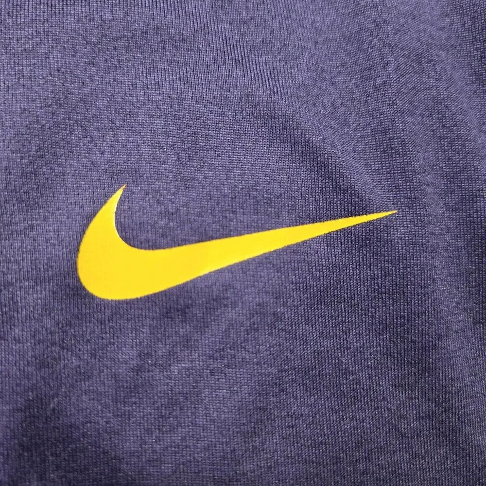 Mens Nike DriFit LSU Tigers Short Sleeve T Shirt Purple Medium Mike The Tiger